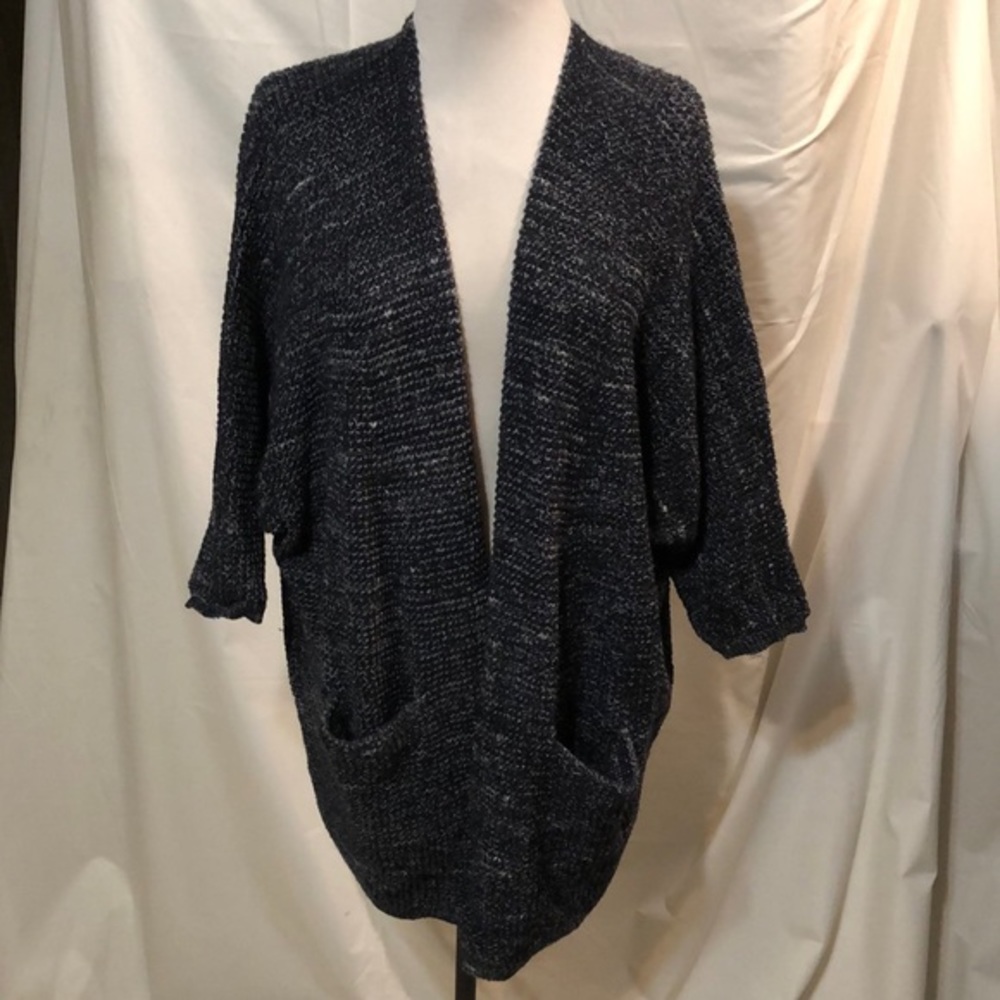 Universal Thread Open Front Denim Blue Casual Sweater